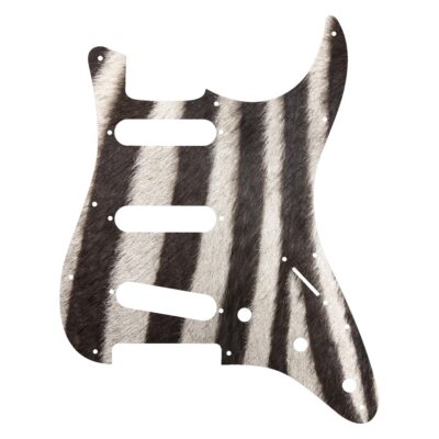 107 -Zebra fur custom printed Stratocaster pickguard