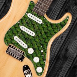 127 - Stratocaster Dragon Skin custom printed pickguard on guitar