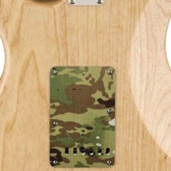 144 -army camo custom printed tremolo cover on guitar