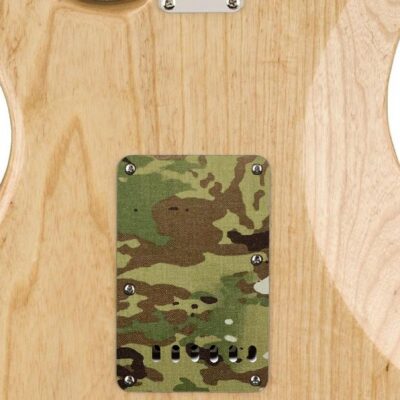 144 -army camo custom printed tremolo cover on guitar