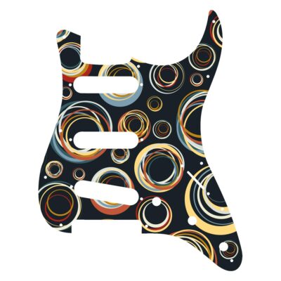 154 - Stratocaster - Abstract circles custom printed pickguard