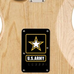 165 - US Army custom printed tremolo cover on guitar