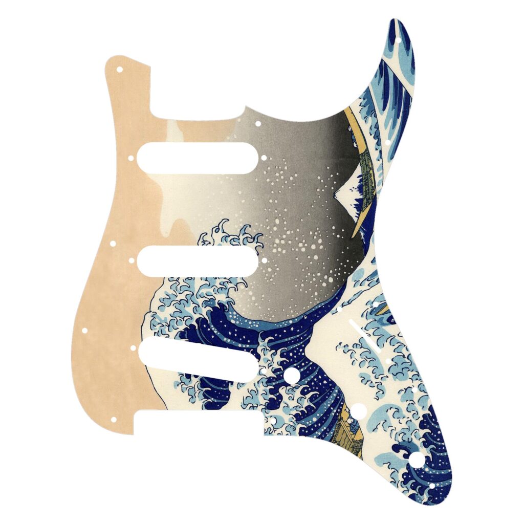 Stratocaster Japanese Wave Pickguard Custom Printed