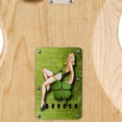 175 -irish vintage pinup girl custom printed tremolo cover on guitar