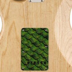 176 - dragon scales custom printed tremolo cover on guitar