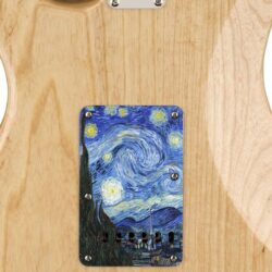 177 - van gogh starry night custom printed tremolo cover on guitar
