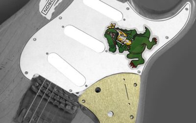 Garcia Alligator Stratocaster Replica Brass Pickguard – CUSTOM ORDER