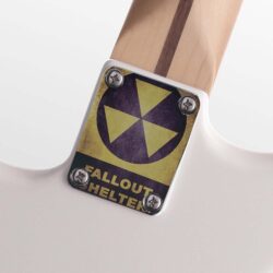 00 - Fallout Shelter Color graphic Fender neckplate on guitar