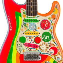 George Harrison Rocky Stratocaster replica pickguard on guitar