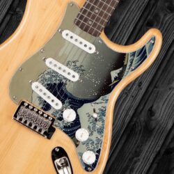 170 - Stratocaster - The Great Wave Off Kanagawa custom printed pickguard on guitar