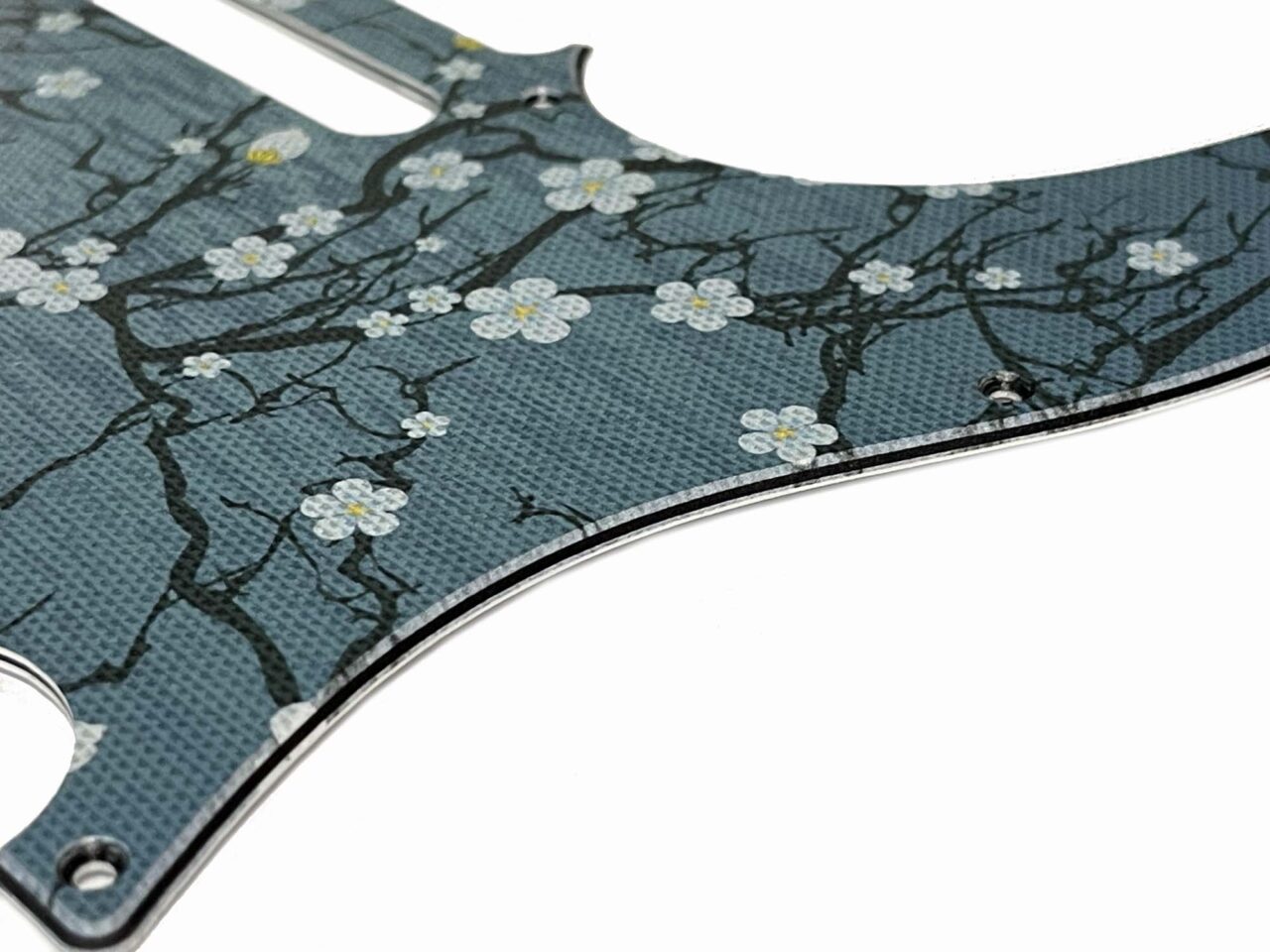 Japanese Flowers Telecaster pickguard - Custom Printed 3-ply