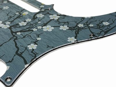 148 -Sakura Tree Branches Japanese Cherry BlossomTelecaster custom printed pickguard closeup