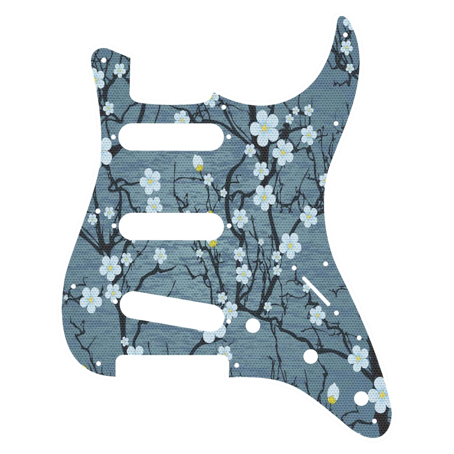 Stratocaster Japanese Flowers Pickguard Custom Printed