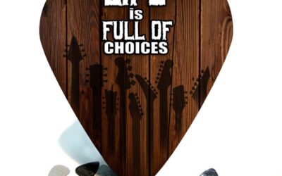 Life Choices Giant Guitar Giant Pick Wall Art  – 1038