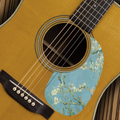 204 - MARTIN van gogh almond blossom flowers acoustic pickguard on guitar