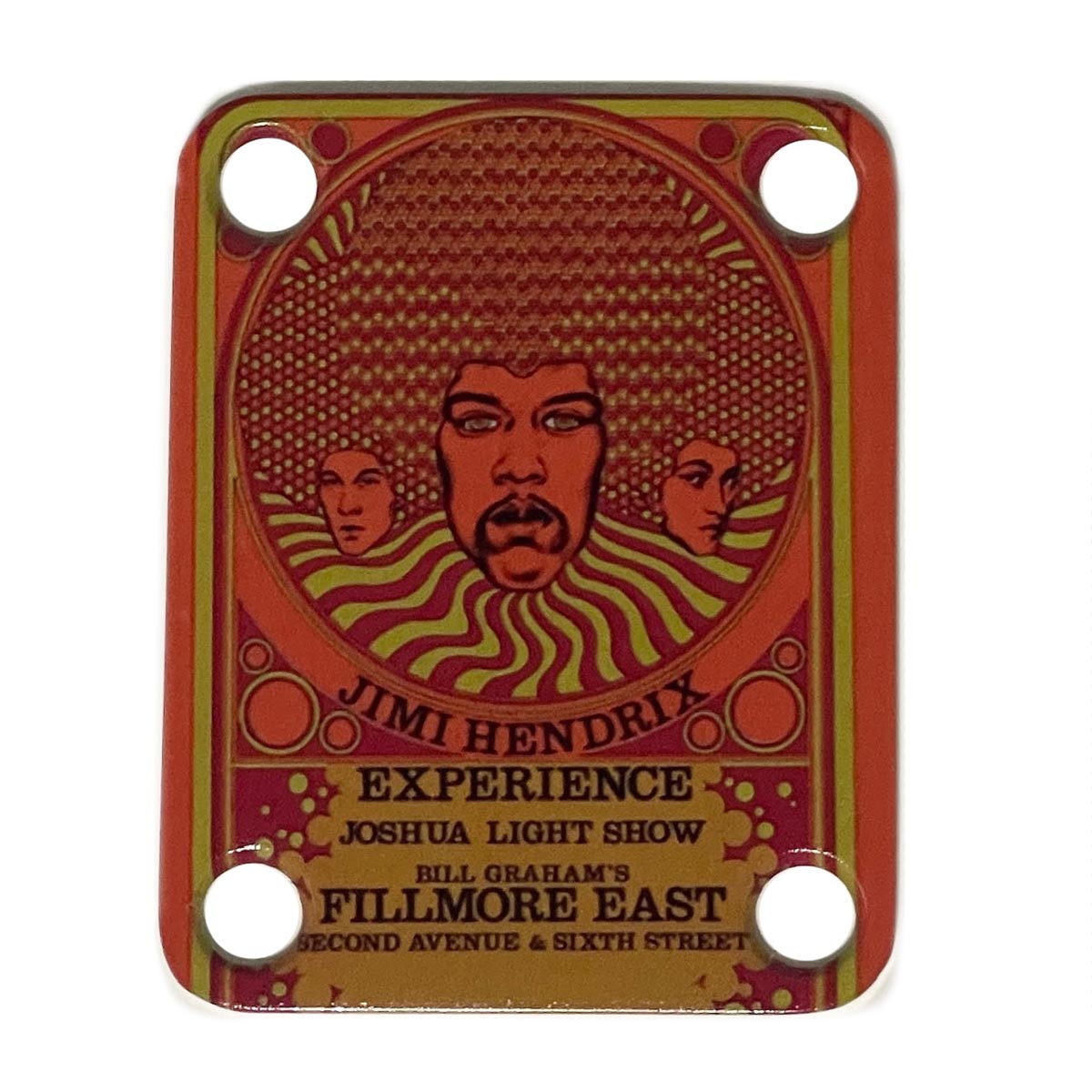 Jimi Hendrix Fillmore East Custom Printed Neckplate - 4-Bolt