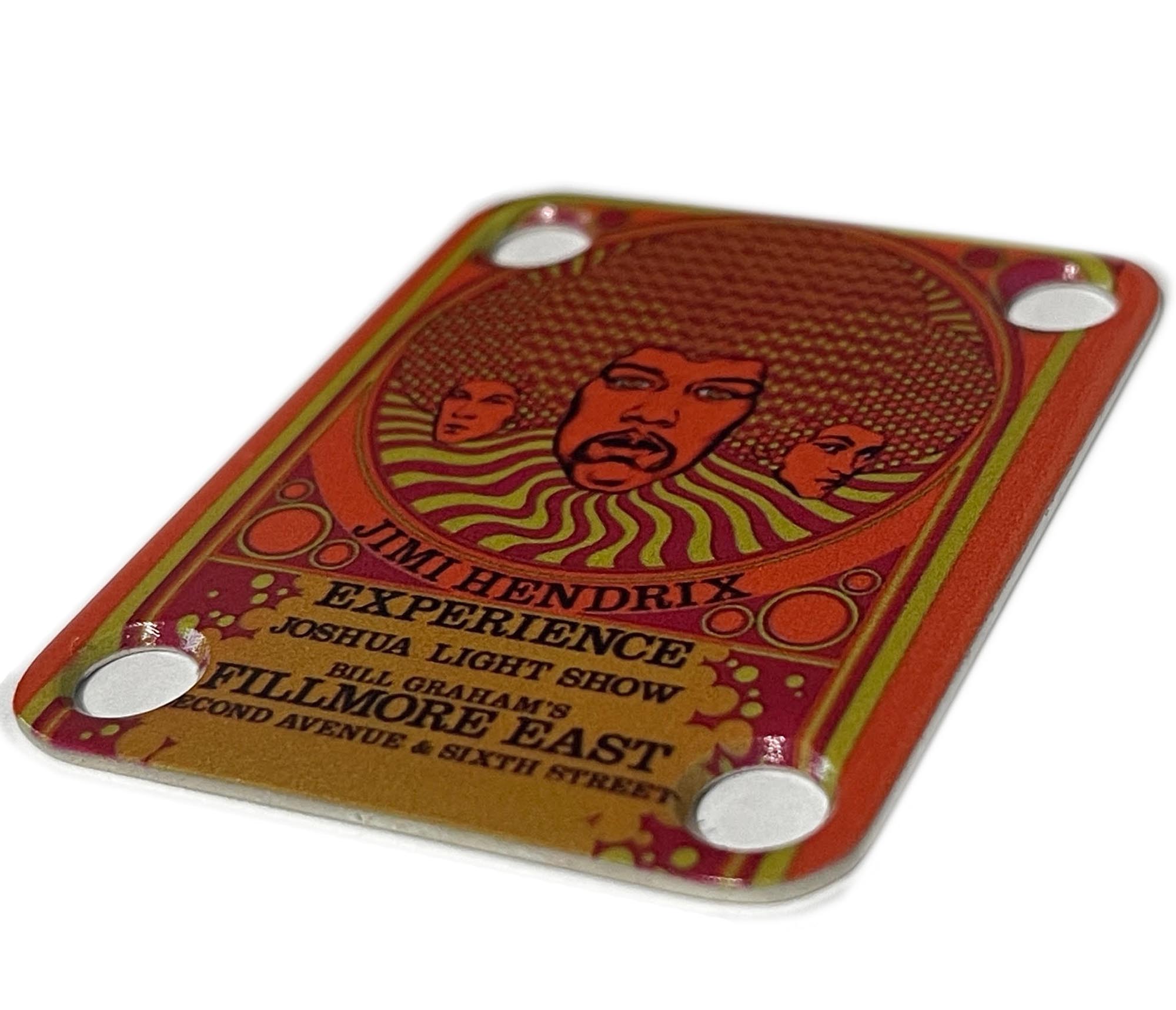 Jimi Hendrix Fillmore East Custom Printed Neckplate - 4-Bolt