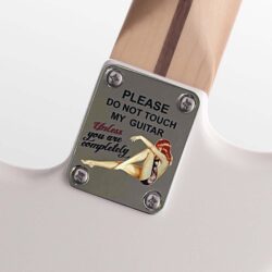 Custom Engraved Electric Guitar Neck Plate – Personalized Metal Plate For Strat, Tele, Les Paul, Bass & More
