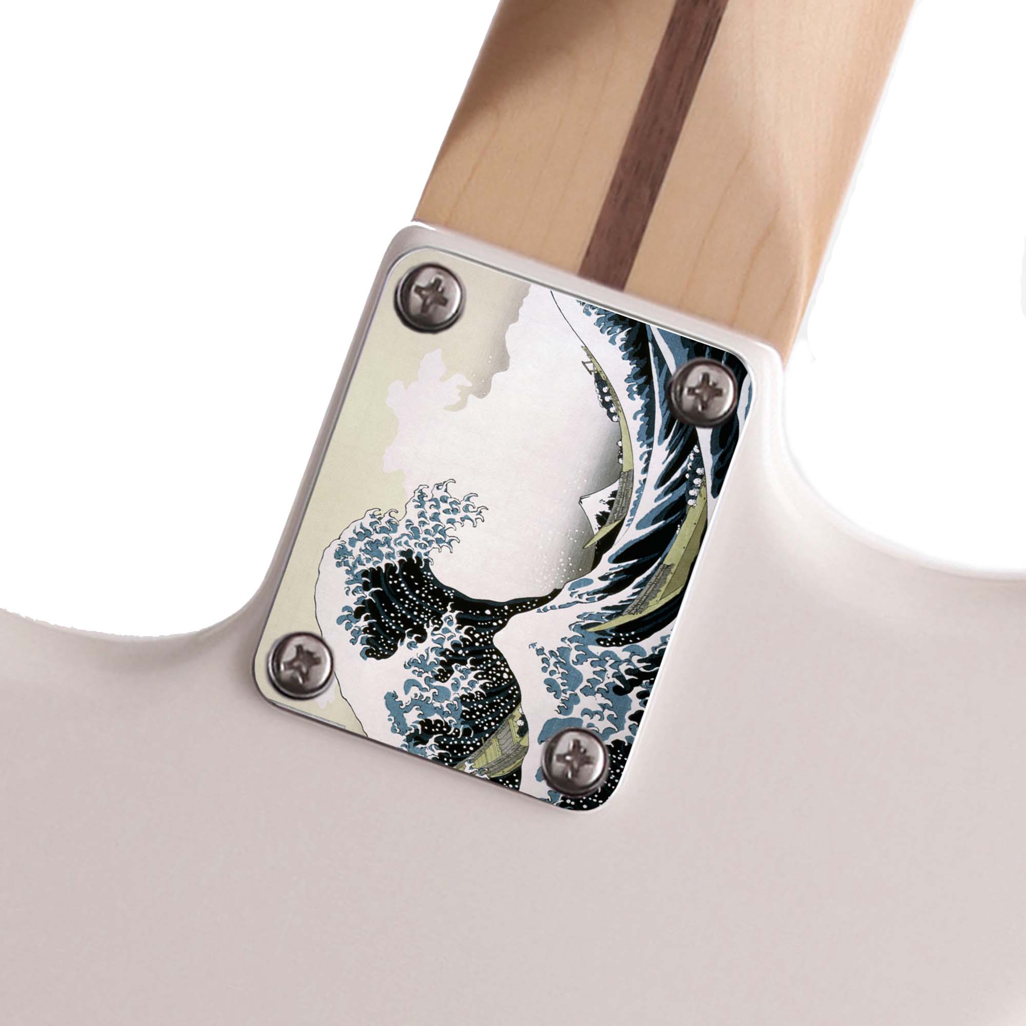 “The Great Wave” Japanese Art Custom Printed Guitar Neckplate (Strat & Tele)