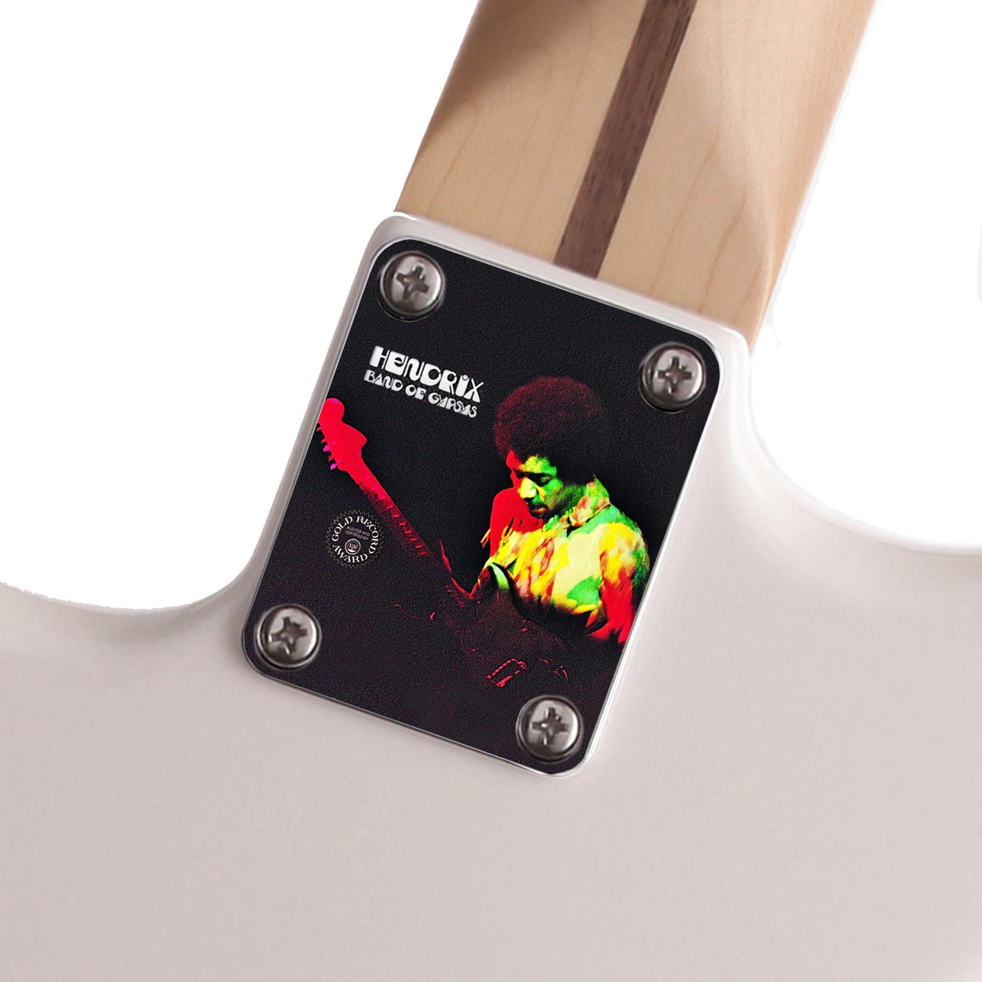 Jimi Hendrix “Band of Gypsys” Custom Printed Guitar Neckplate – Fits Strat, Tele, & Bass