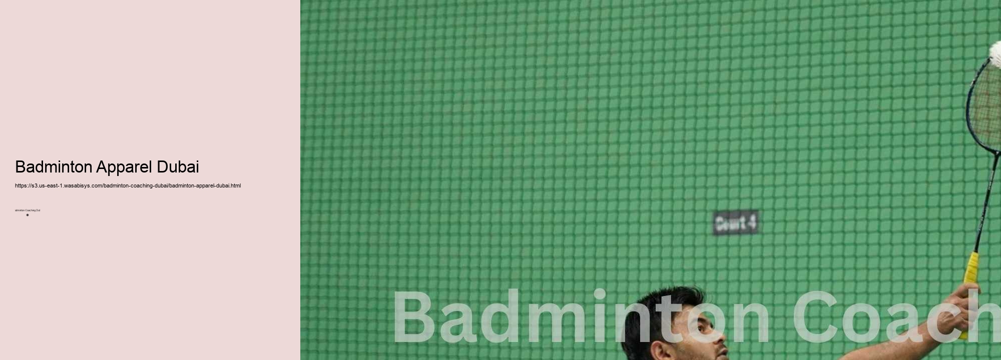 Badminton Apparel Dubai