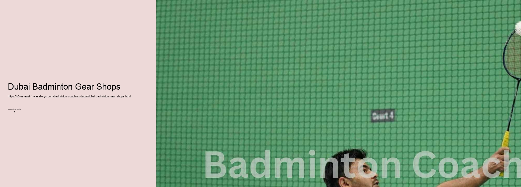 Dubai Badminton Gear Shops