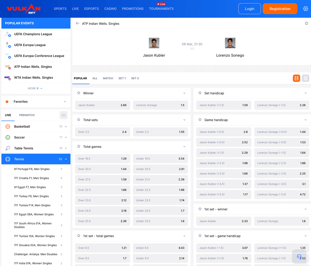 vulkanbet betmarkets