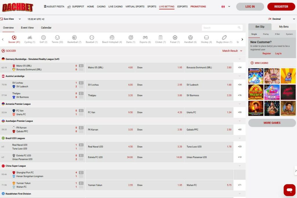 DACHbet Live Betting CA