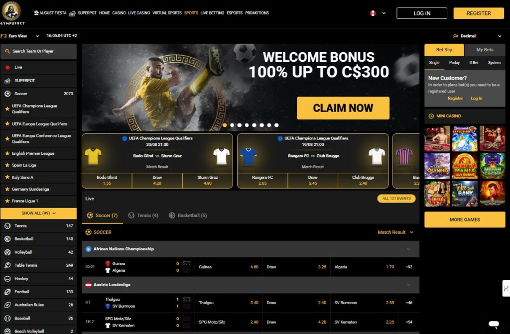 Olympusbet Sports Betting CA
