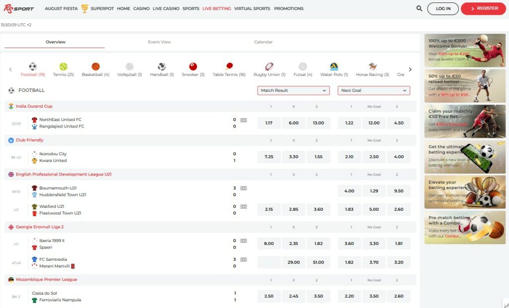 Realspin Live Betting CA