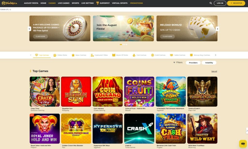 WinMega Online Casinos CA