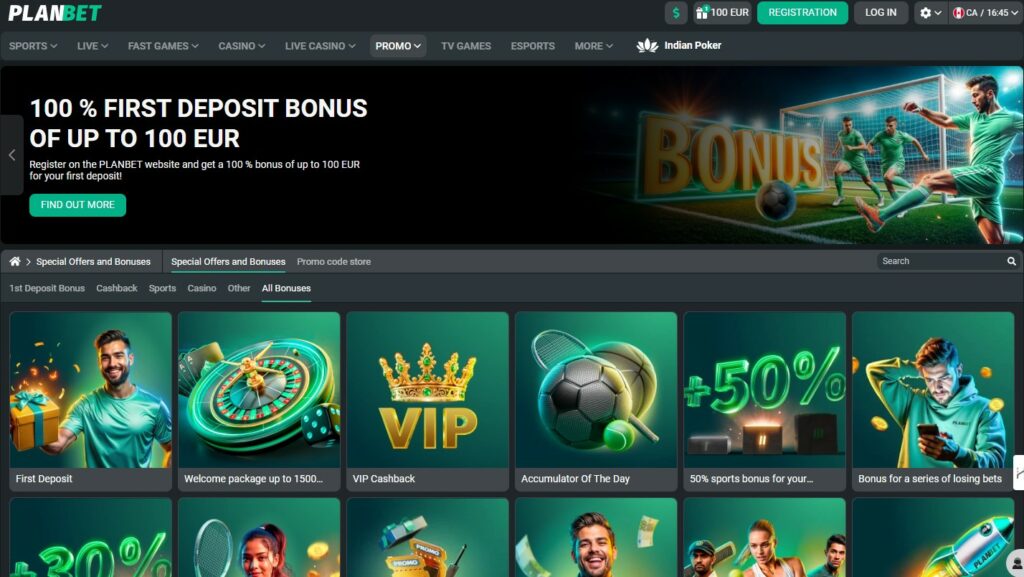 CA Planbet Bookmaker Review Promotions