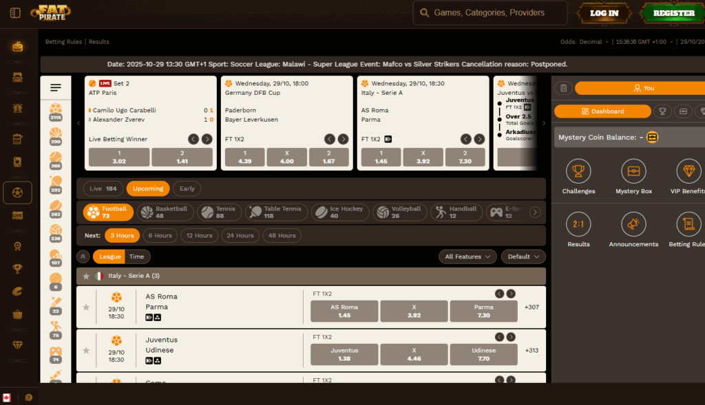 Which Betting Markets Does Fatpirate Offer