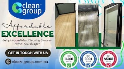 What methods does Clean Group use to clean office windows?