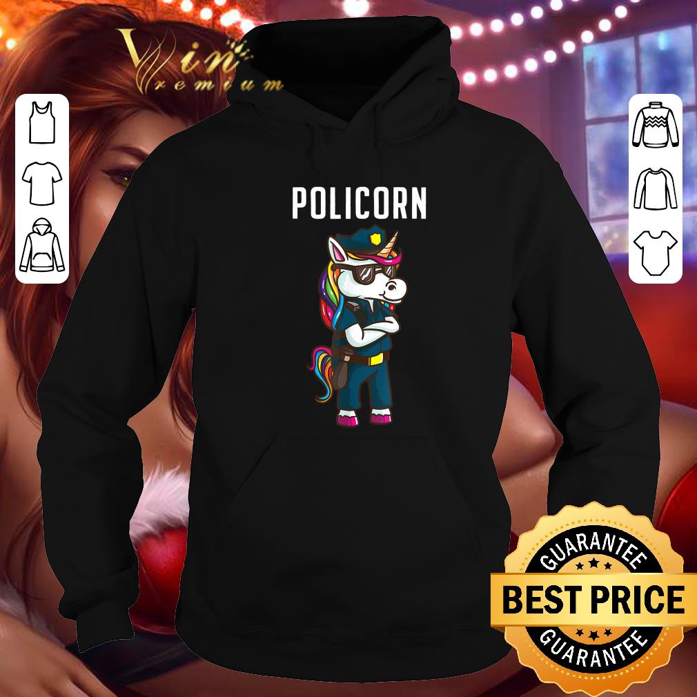 Police Officer Magical Unicorn Kids Gifts Policeman Girls shirt