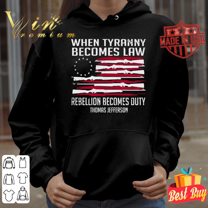 Thomas Jefferson When Tyranny Becomes Law Rebellion Becomes Duty shirt