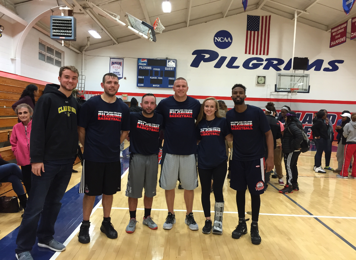 Pictured from left to right: my brother, Joseph Faragher, Andrew MacDonald, Tim Latorra, me, and Abdi Mohamed – 2016 Alumni Game