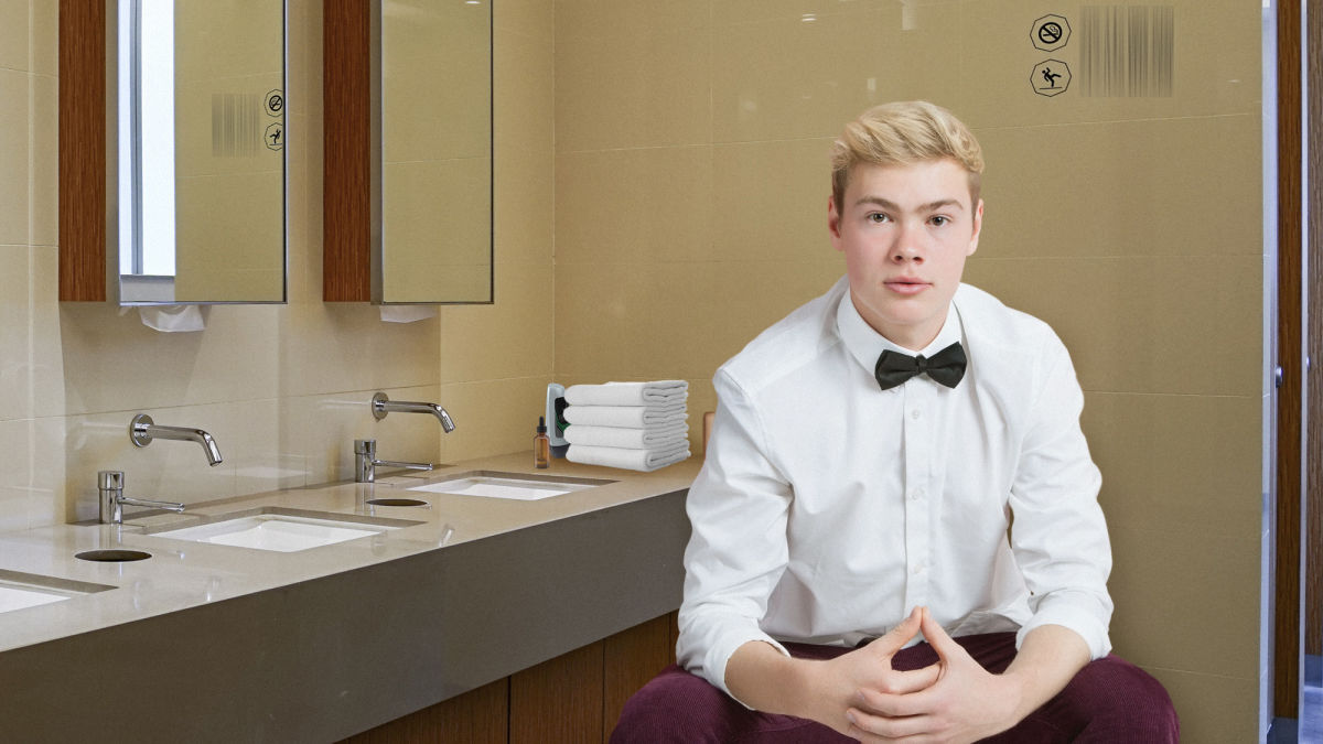 Image result for bathroom attendant