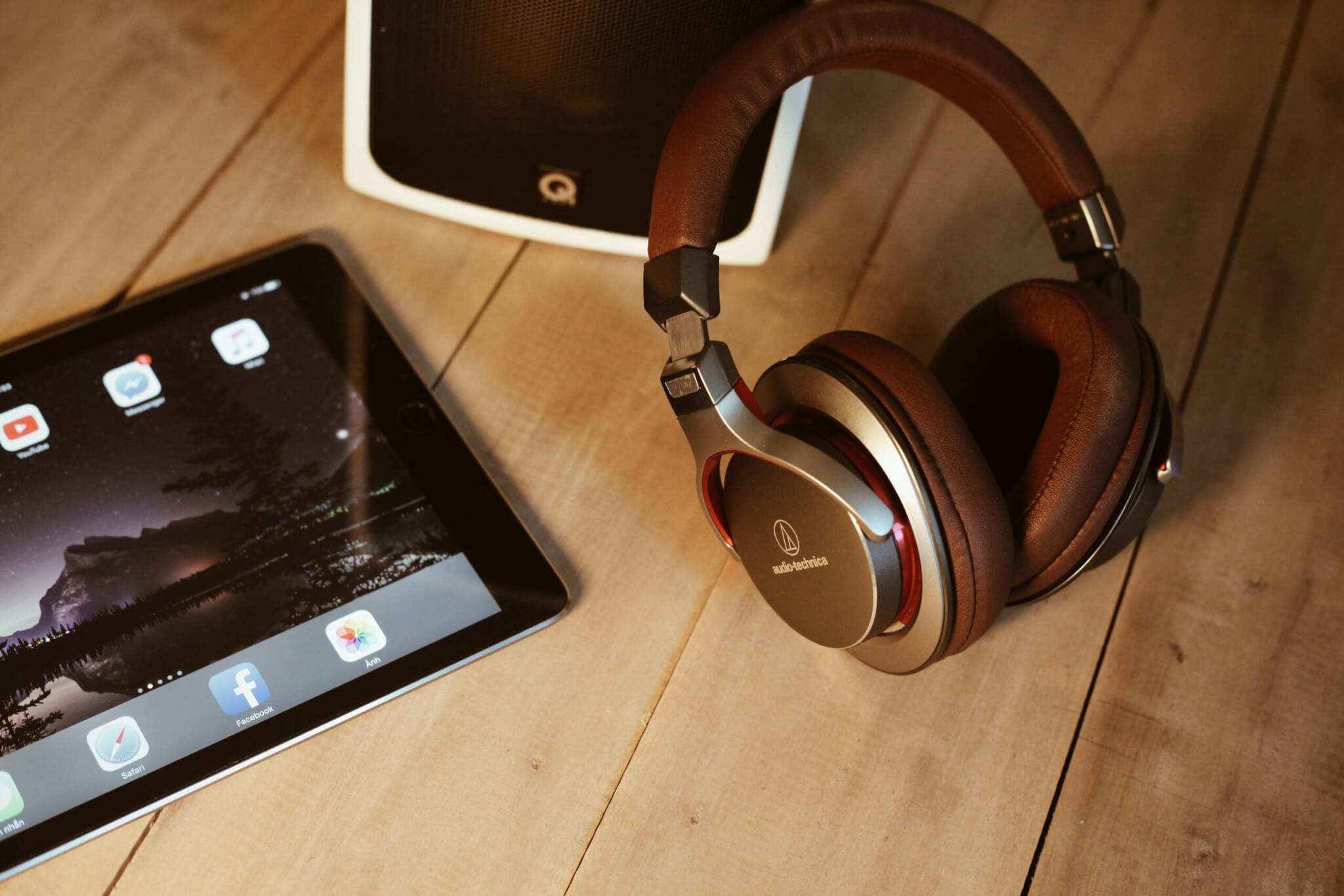 Tablet and Headphones