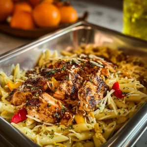 Jerk Salmon Pasta (Medium)