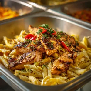 Jerk Salmon Pasta (Large)