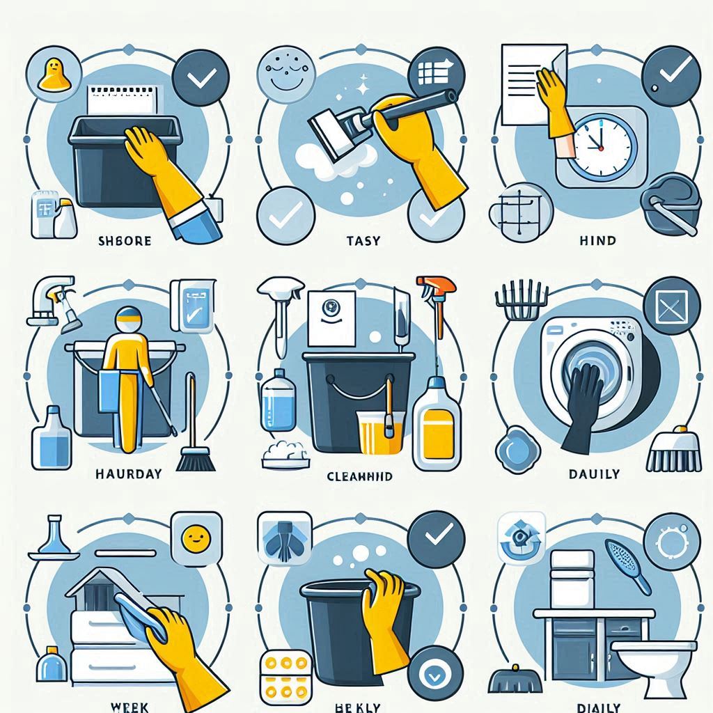 Step-by-Step Procedures for Daily and Weekly Cleaning Tasks