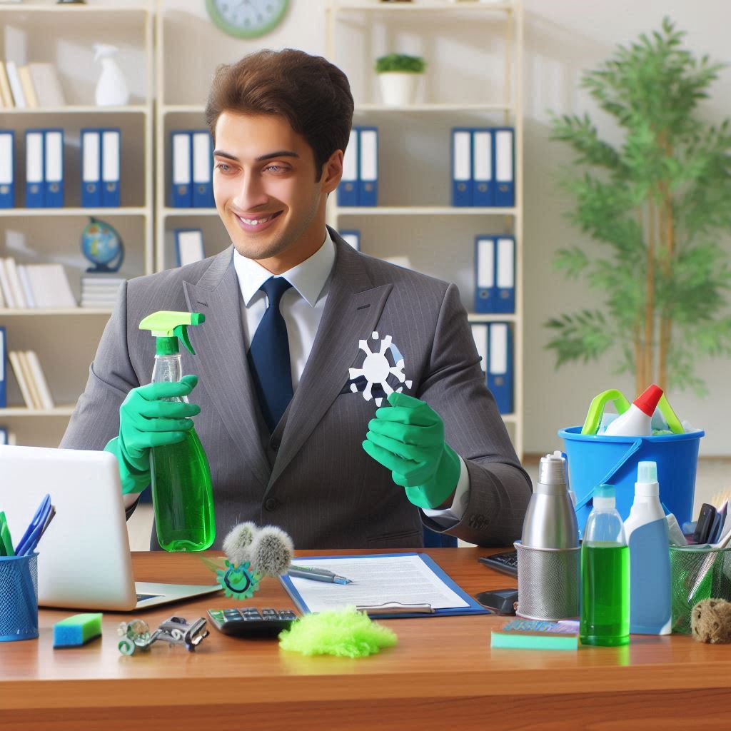 Use eco-friendly cleaning products to promote a healthy work environment