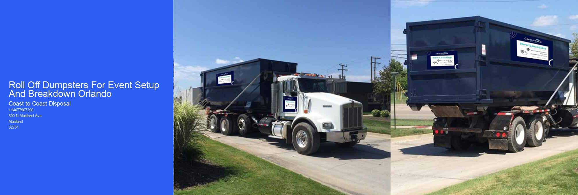 Roll Off Dumpsters For Event Setup And Breakdown Orlando