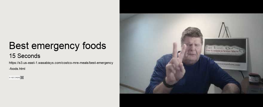 best emergency foods