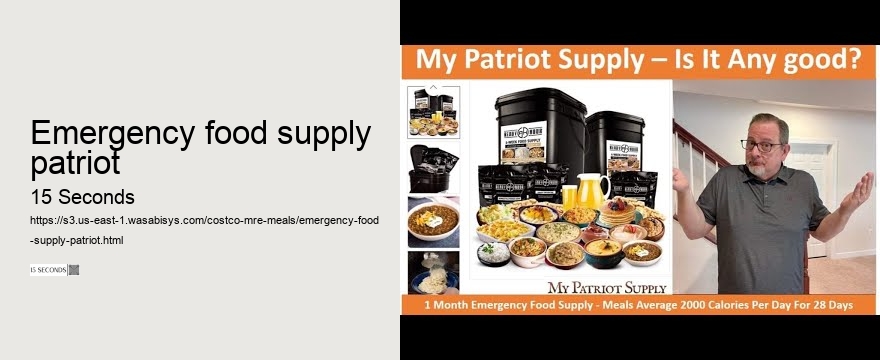 emergency food supply patriot