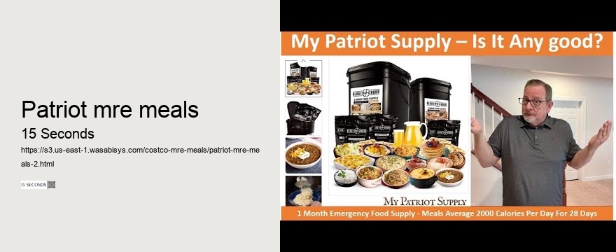 patriot mre meals