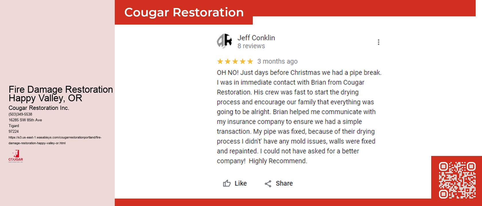 Fire Damage Restoration Happy Valley, OR