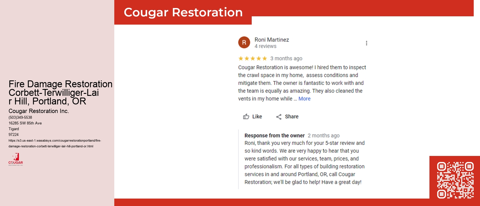 Fire Damage Restoration Corbett-Terwilliger-Lair Hill, Portland, OR