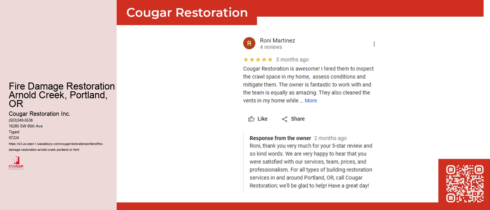 Fire Damage Restoration Arnold Creek, Portland, OR